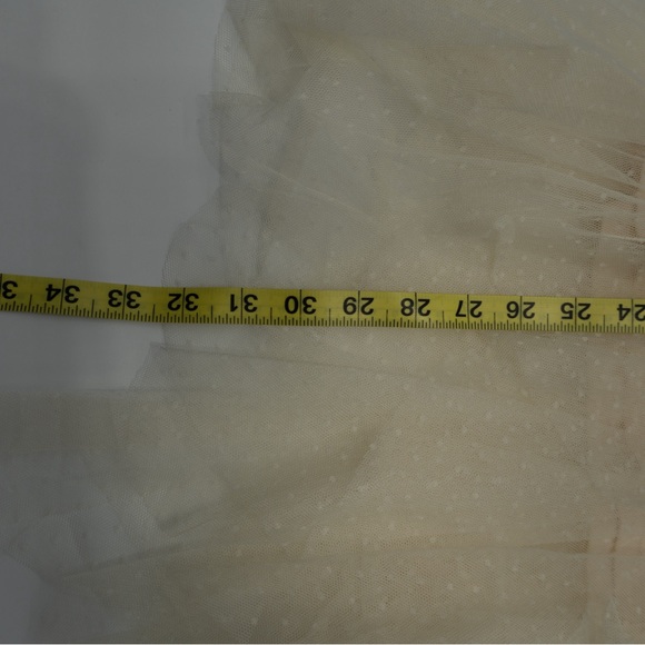 Altar'd State Cream Asymmetrical Tulle Skirt - Picture 5 of 6